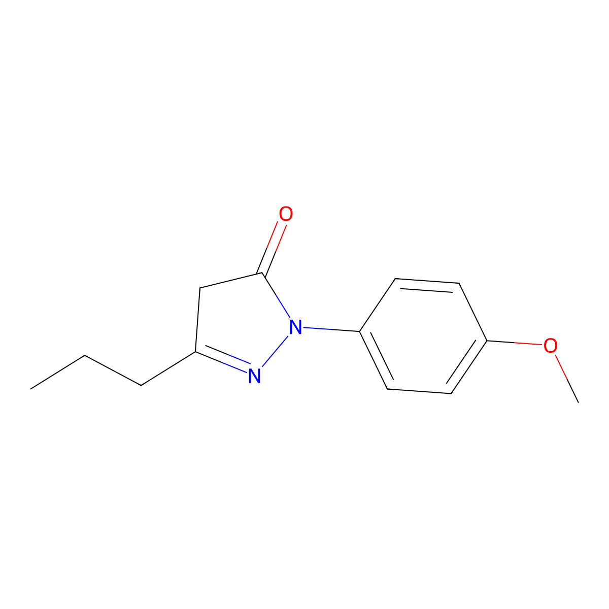 1-(4-Methoxyphenyl)-3-propyl-4,5-dihydro-1H-pyrazol-5-one molecular structure, CAS 118031-69-9