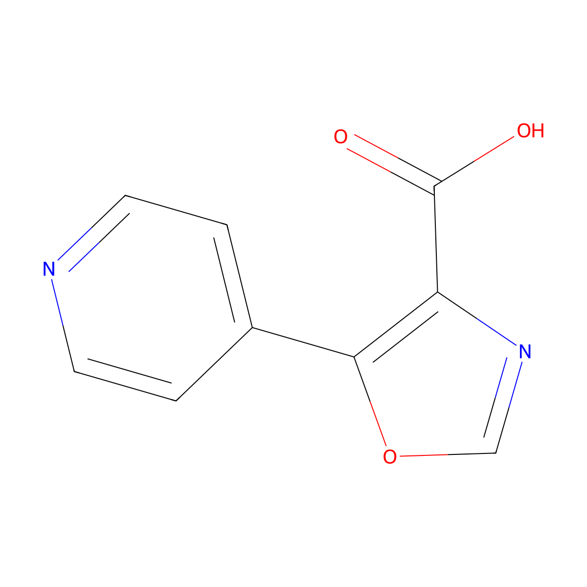 5-Pyridin-4-yl-1,3-oxazole-4-carboxylic acid molecular structure, CAS 118040-25-8