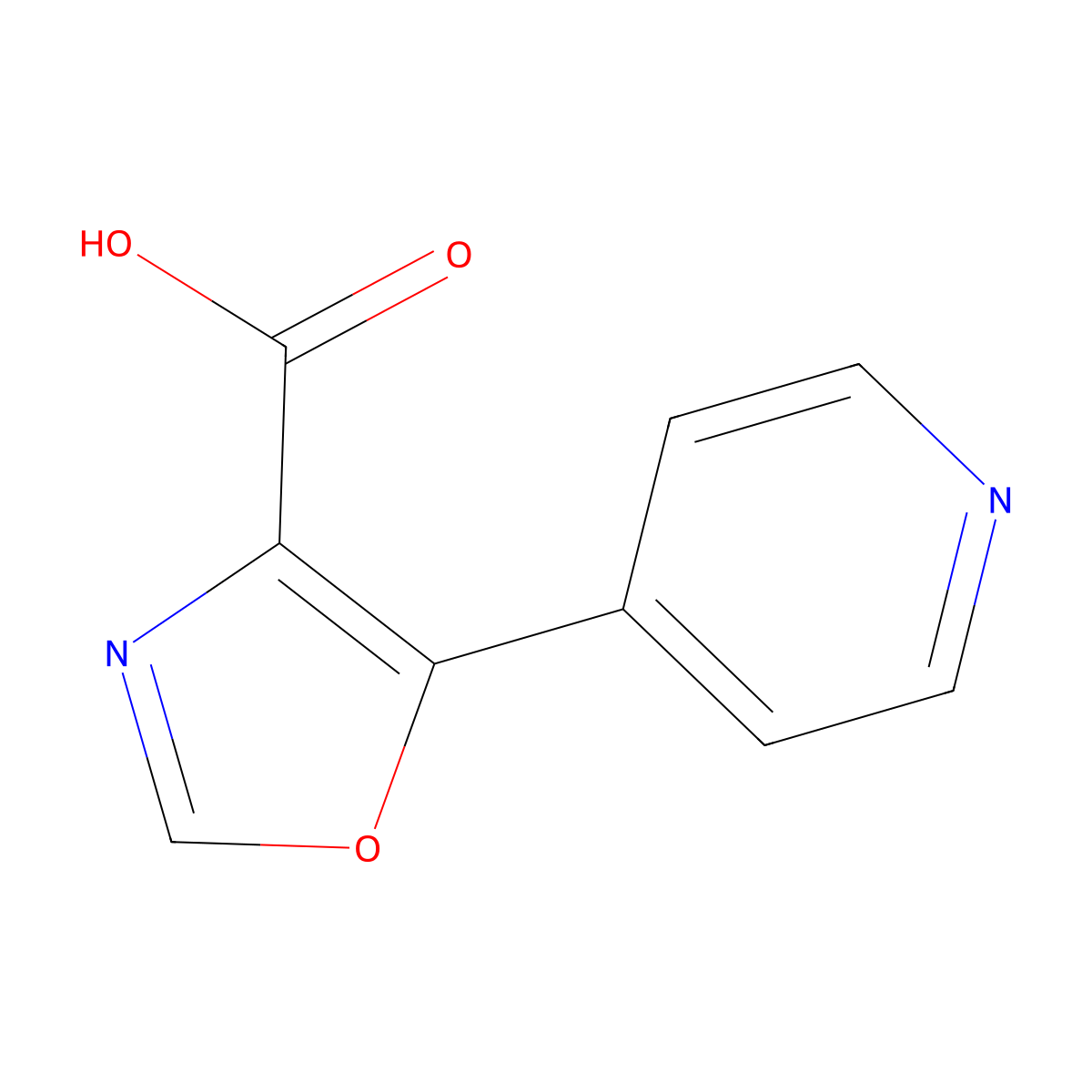 5-Pyridin-4-yl-1,3-oxazole-4-carboxylic acid molecular structure, CAS 118040-25-8