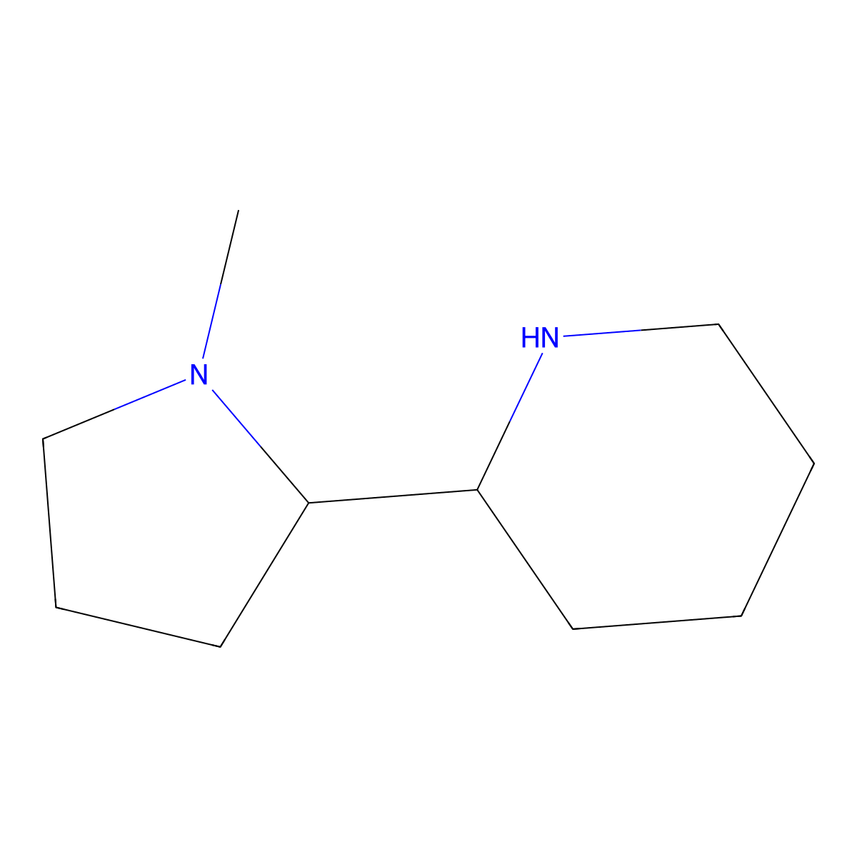 2-(1-Methylpyrrolidin-2-yl)piperidine molecular structure, CAS 118046-19-8