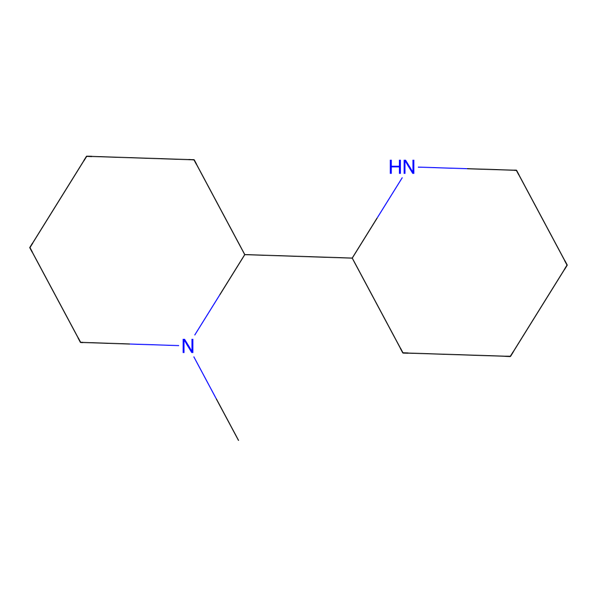 1-Methyl-2,2'-bipiperidine molecular structure, CAS 118046-22-3