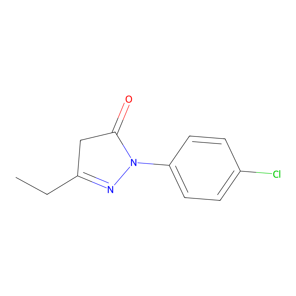1-(4-Chlorophenyl)-3-ethyl-4,5-dihydro-1H-pyrazol-5-one molecular structure, CAS 118048-92-3