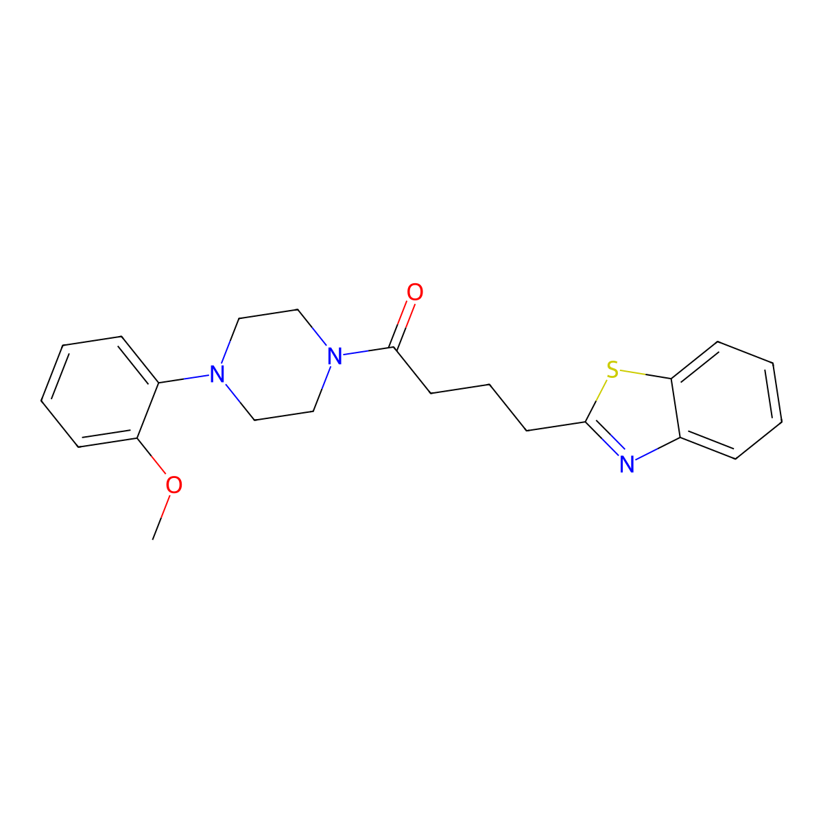 4-(1,3-Benzothiazol-2-yl)-1-[4-(2-methoxyphenyl)piperazin-1-yl]butan-1-one molecular structure, CAS 1180484-41-6