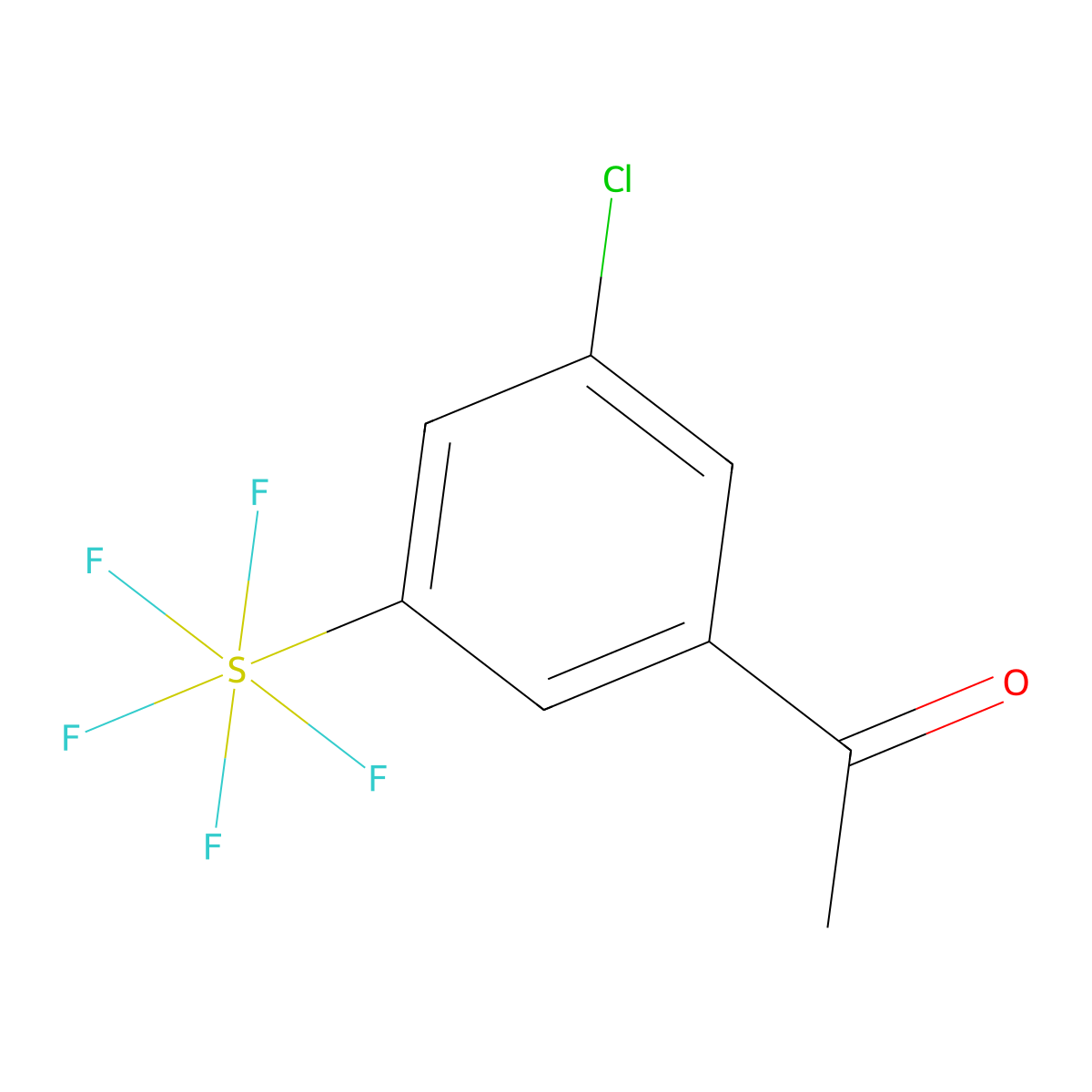 3'-Chloro-5'-(pentafluorosulfur)acetophenone molecular structure, CAS 1180486-96-7