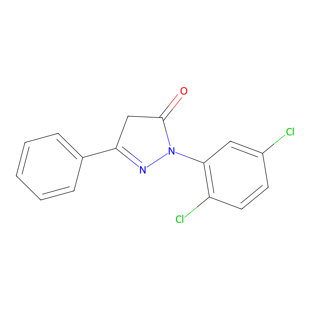 2-(2,5-dichlorophenyl)-5-phenyl-2,4-dihydro-3H-pyrazol-3-one molecular structure, CAS 118049-89-1