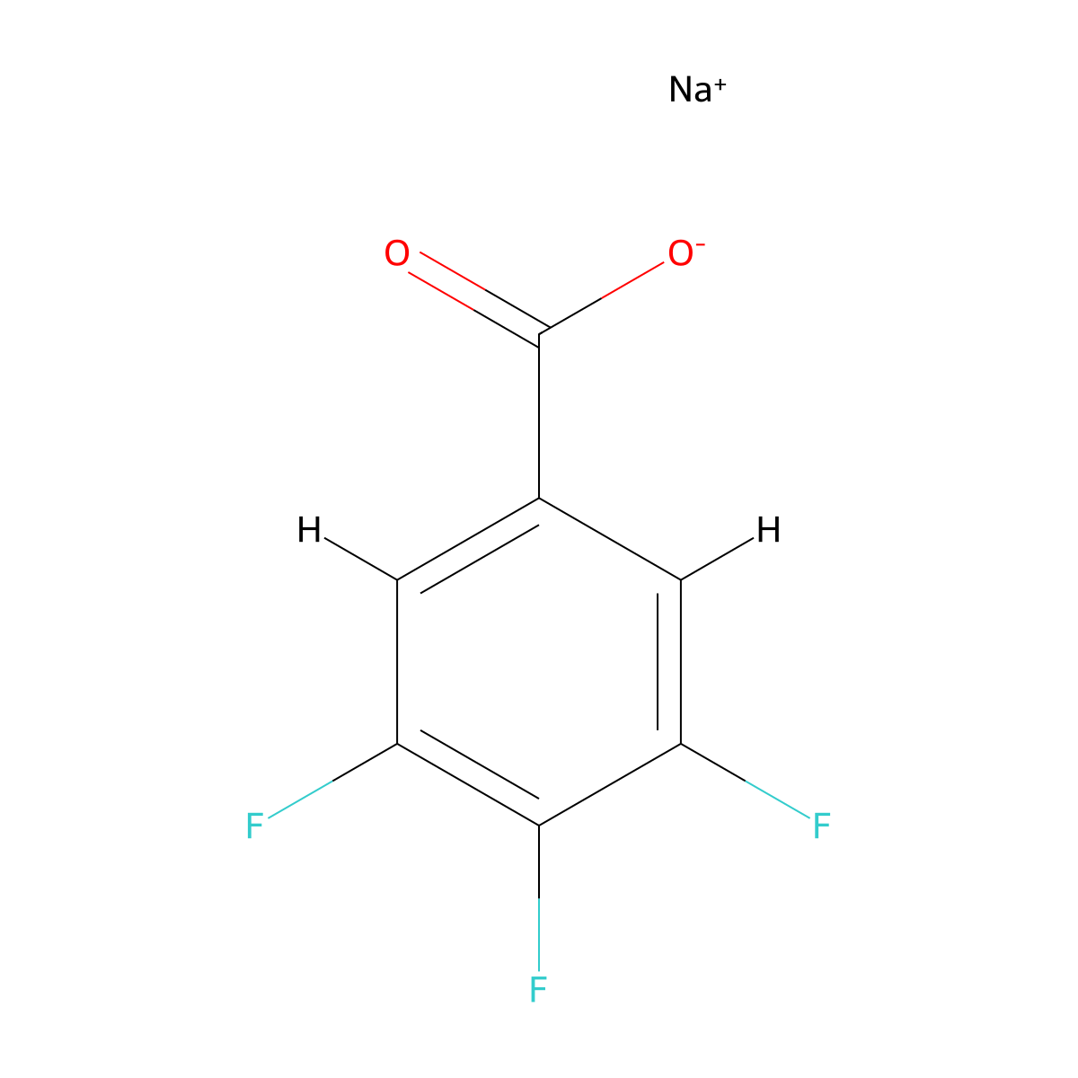 Benzoic acid, 3,4,5-trifluoro-, sodium salt (1:1) molecular structure, CAS 1180493-12-2
