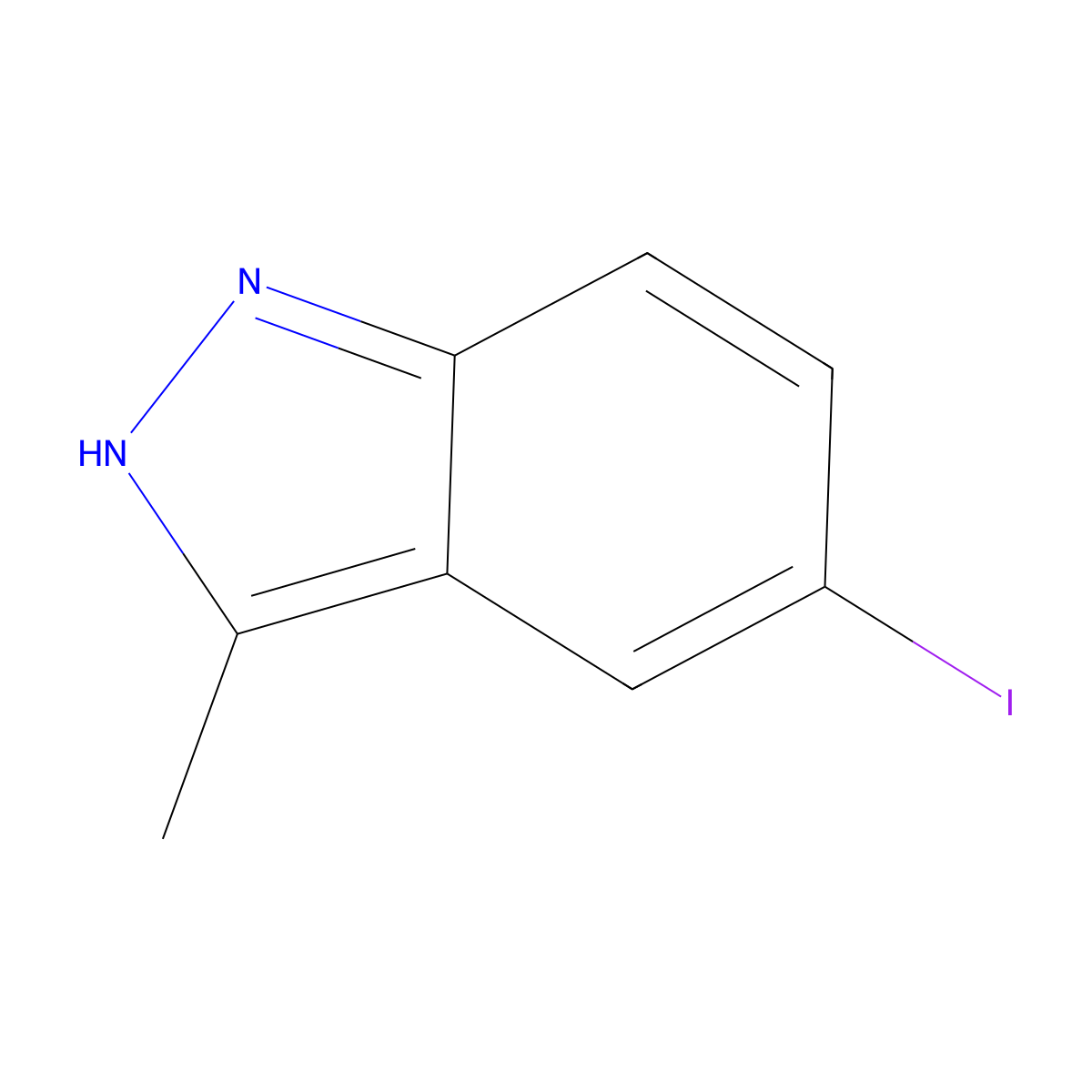 5-Iodo-3-methyl-1H-indazole molecular structure, CAS 1180526-40-2