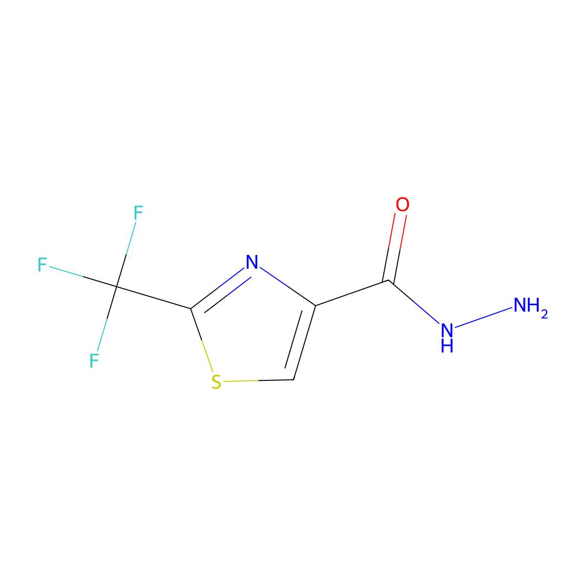2-(Trifluoromethyl)thiazole-4-carbohydrazide molecular structure, CAS 1180526-68-4