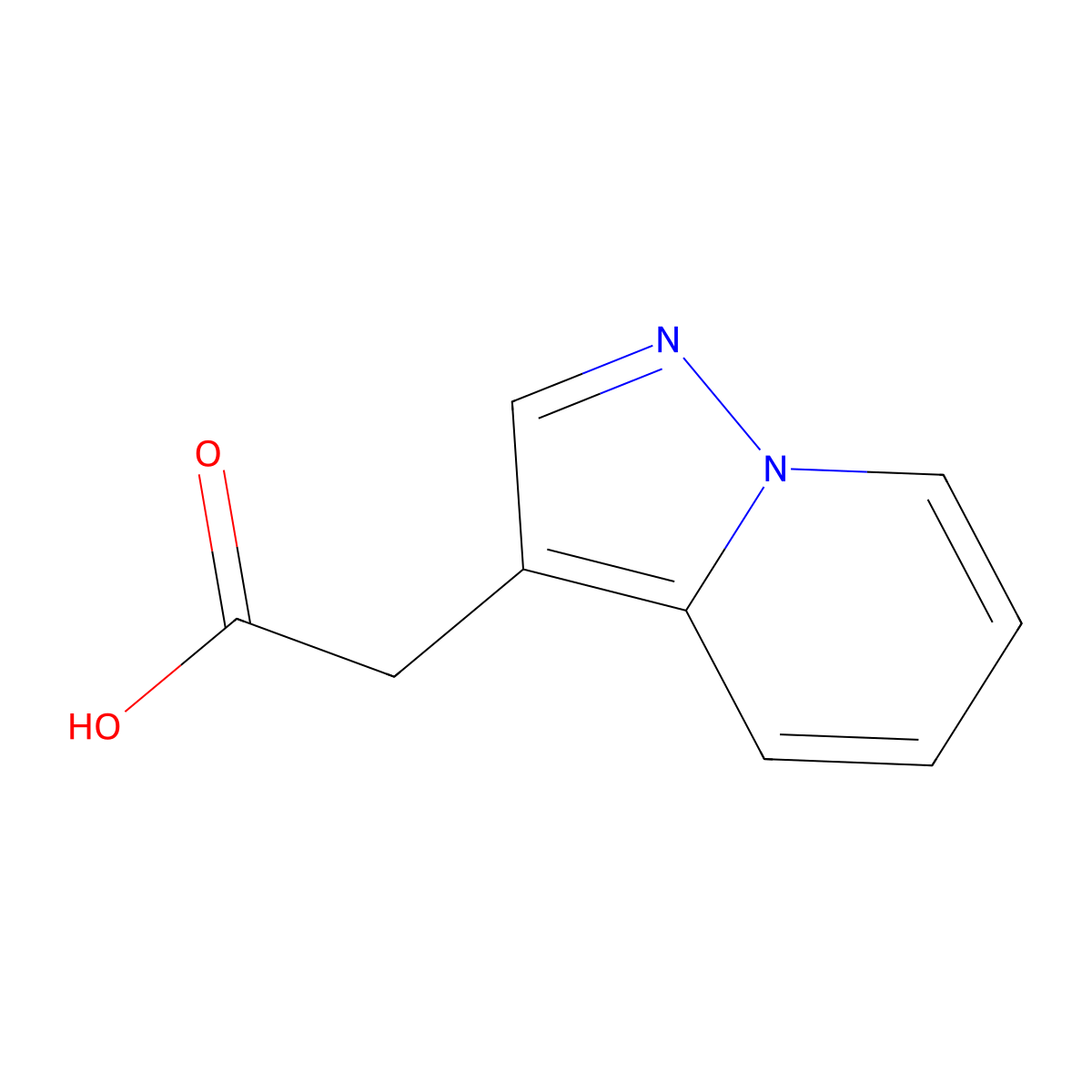 2-{Pyrazolo[1,5-a]pyridin-3-yl}acetic acid molecular structure, CAS 118055-03-1
