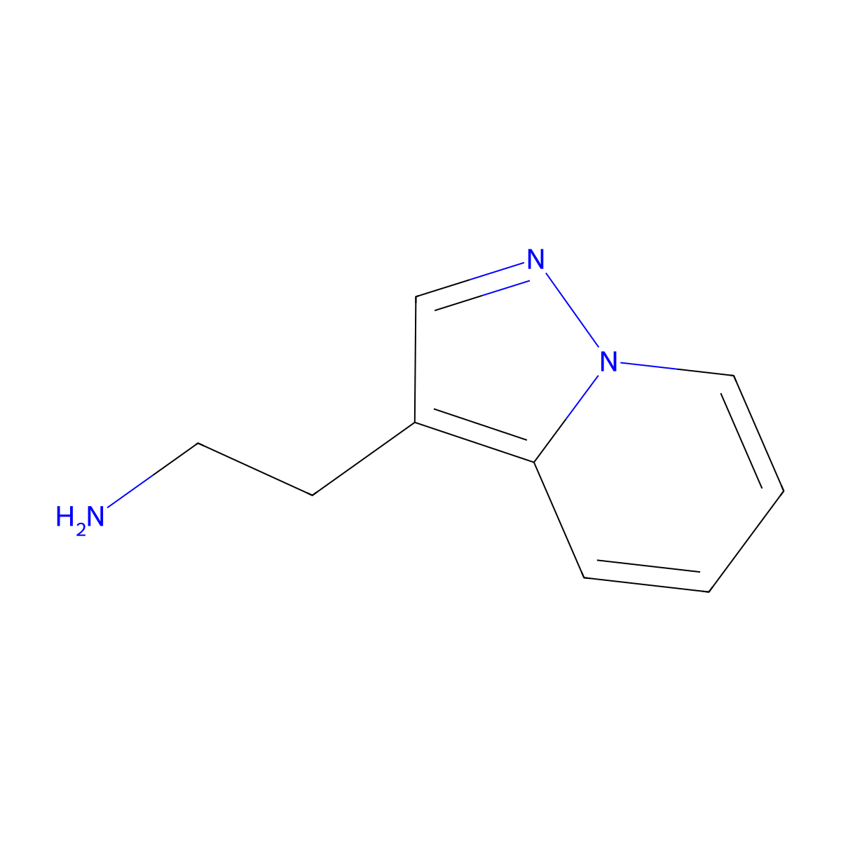 2-(Pyrazolo(1,5-a)pyridin-3-yl)ethanamine molecular structure, CAS 118055-04-2
