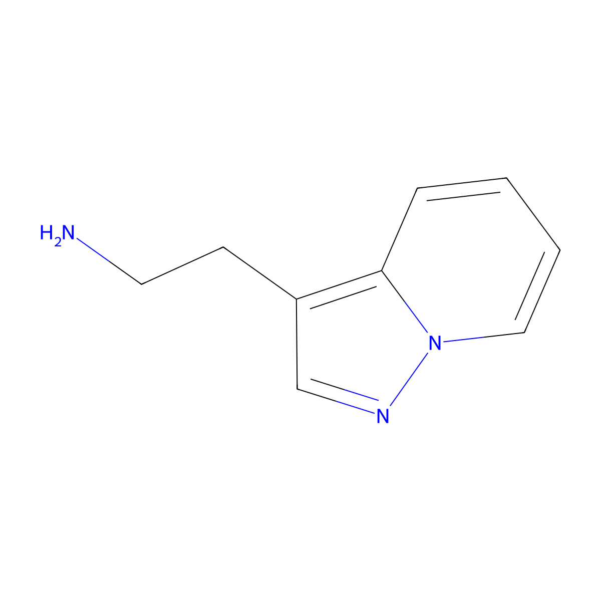 2-(Pyrazolo(1,5-a)pyridin-3-yl)ethanamine molecular structure, CAS 118055-04-2