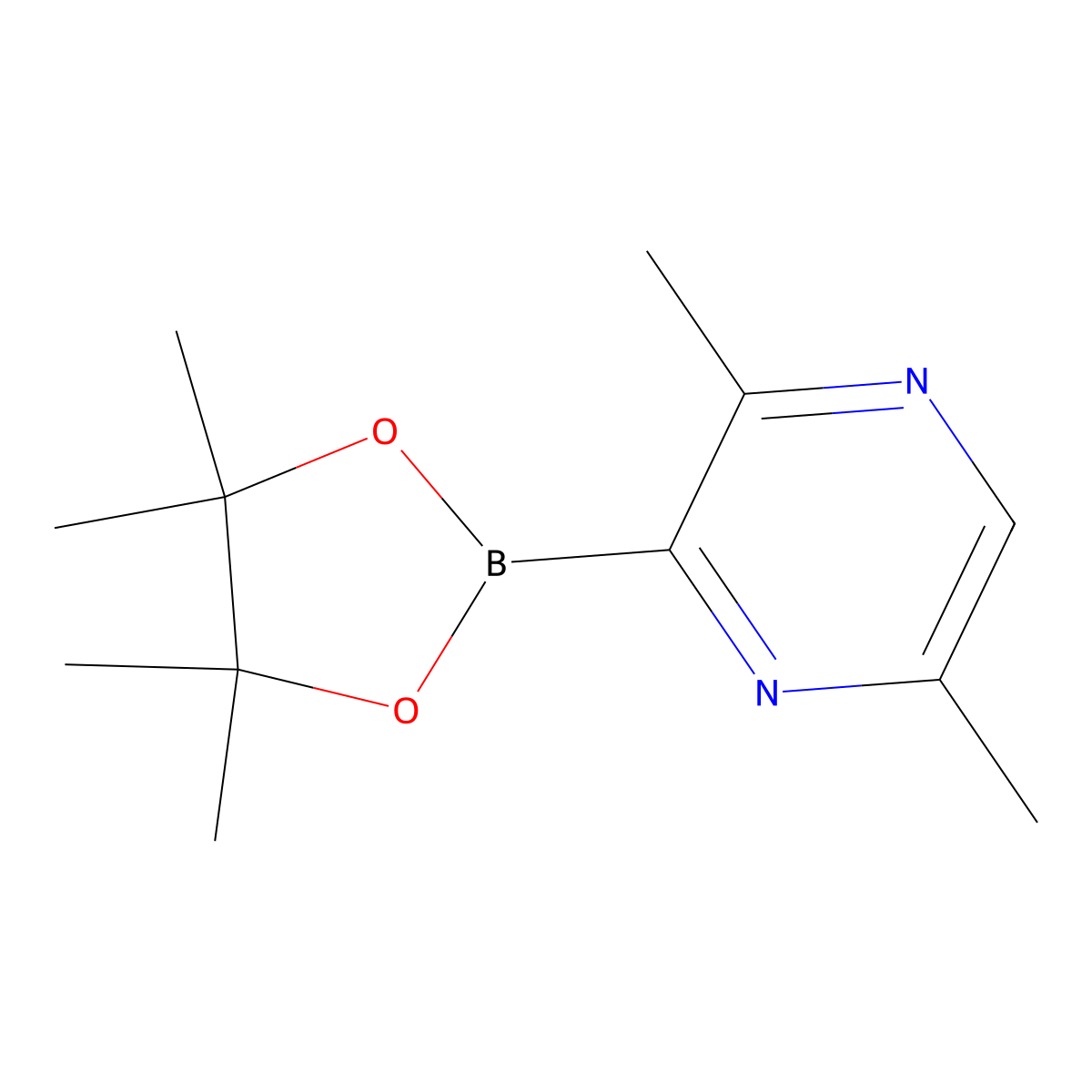 2,5-Dimethyl-3-(4,4,5,5-tetramethyl-1,3,2-dioxaborolan-2-YL)pyrazine molecular structure, CAS 1180557-62-3
