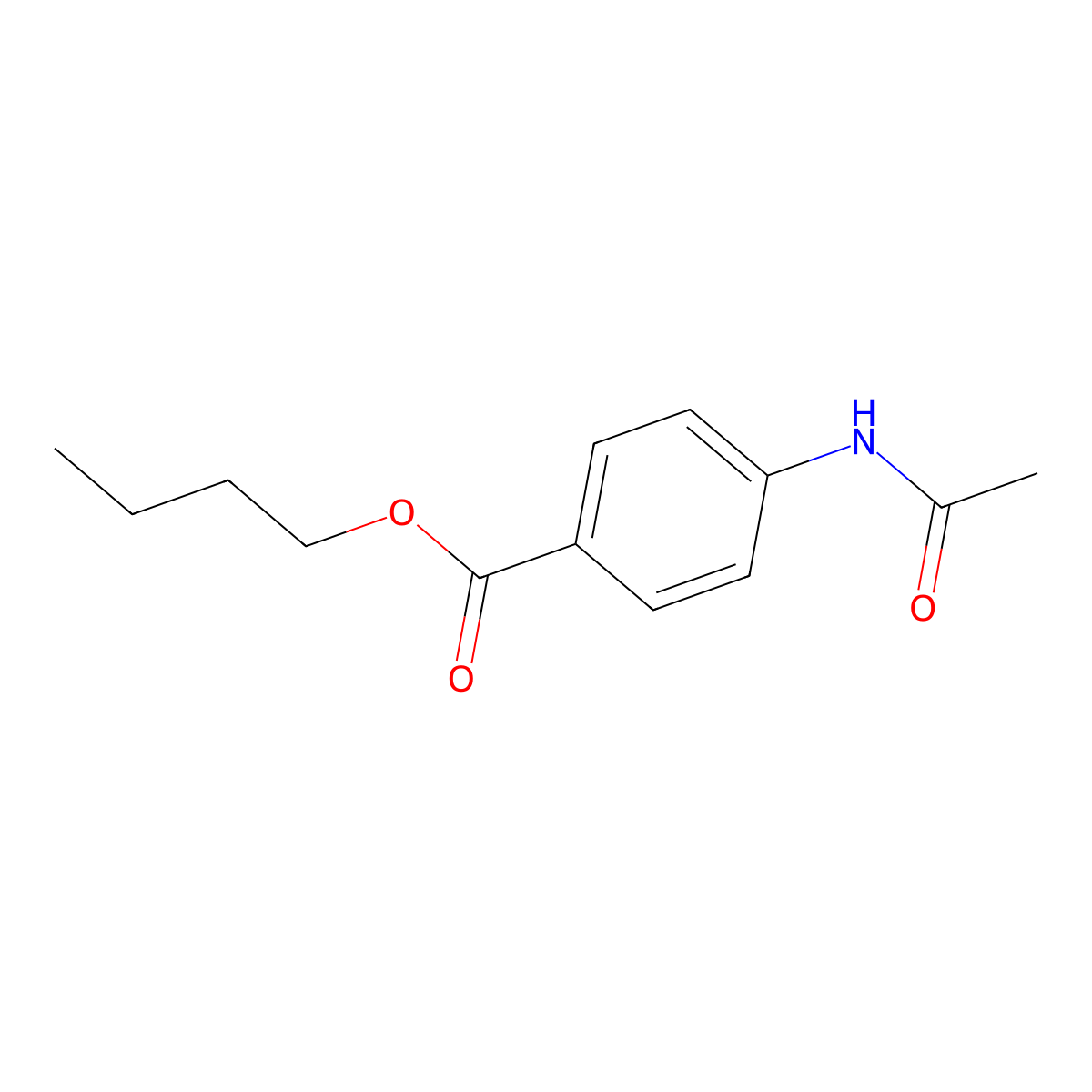 Butyl 4-acetamidobenzoate molecular structure, CAS 118058-63-2
