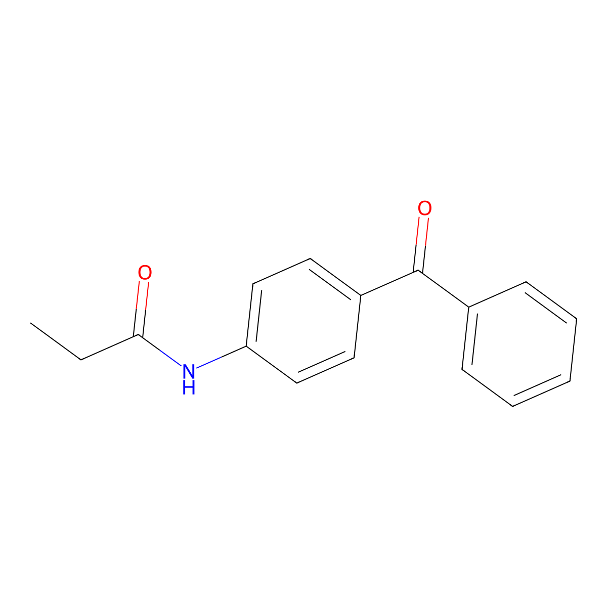 N-(4-benzoylphenyl)propanamide molecular structure, CAS 118059-82-8