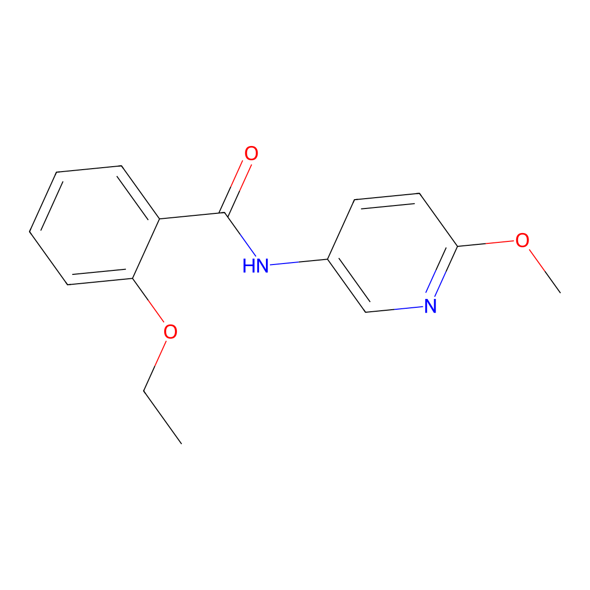 2-ethoxy-N-(6-methoxy-3-pyridinyl)benzamide molecular structure, CAS 1180593-94-5