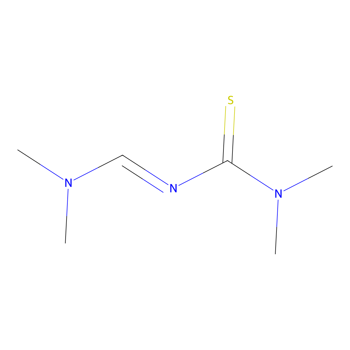 N'-(Dimethylcarbamothioyl)-N,N-dimethylmethanimidamide molecular structure, CAS 118062-01-4