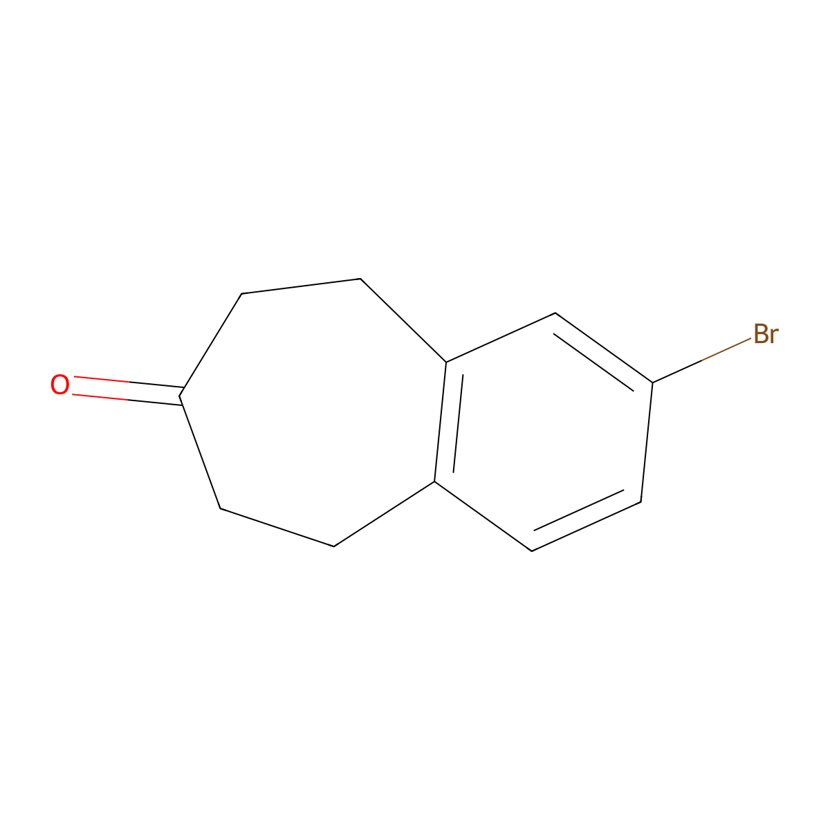 2-Bromo-5,6,8,9-tetrahydro-benzocyclohepten-7-one molecular structure, CAS 1180671-71-9