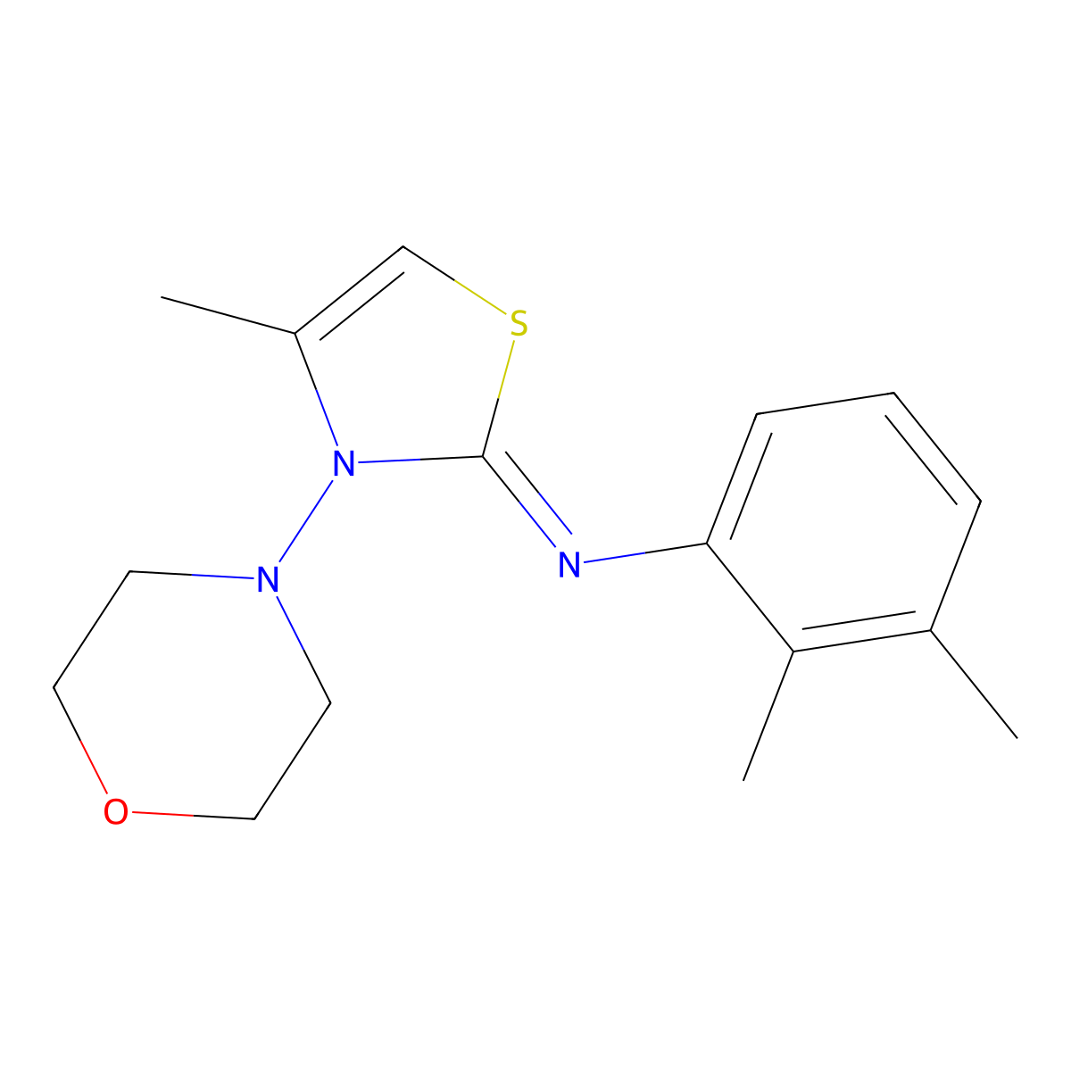 N-(2,3-Dimethylphenyl)-4-methyl-3-morpholinothiazol-2(3H)-imine molecular structure, CAS 1180671-98-0