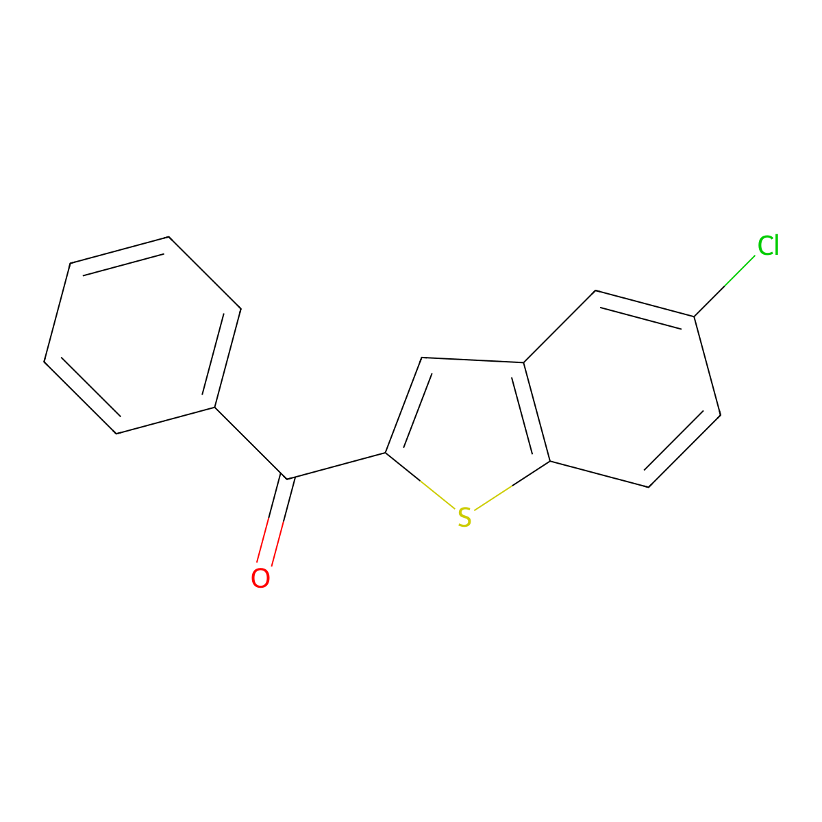 (5-ChlorobenZo[b]thien-2-yl)phenylmethanone molecular structure, CAS 1180676-94-1