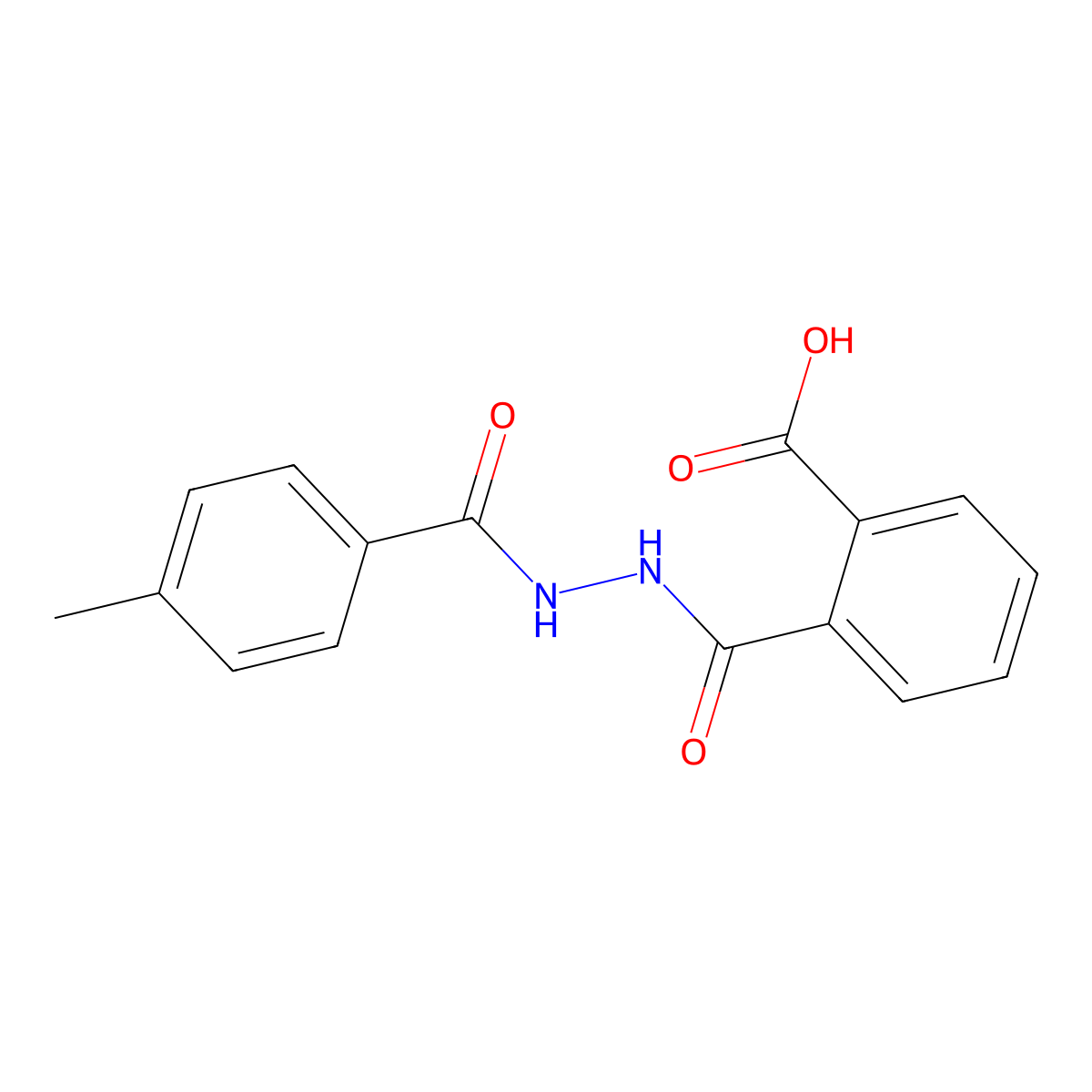 2-{[2-(4-Methylbenzoyl)hydrazino]carbonyl}benzoic acid molecular structure, CAS 118071-17-3