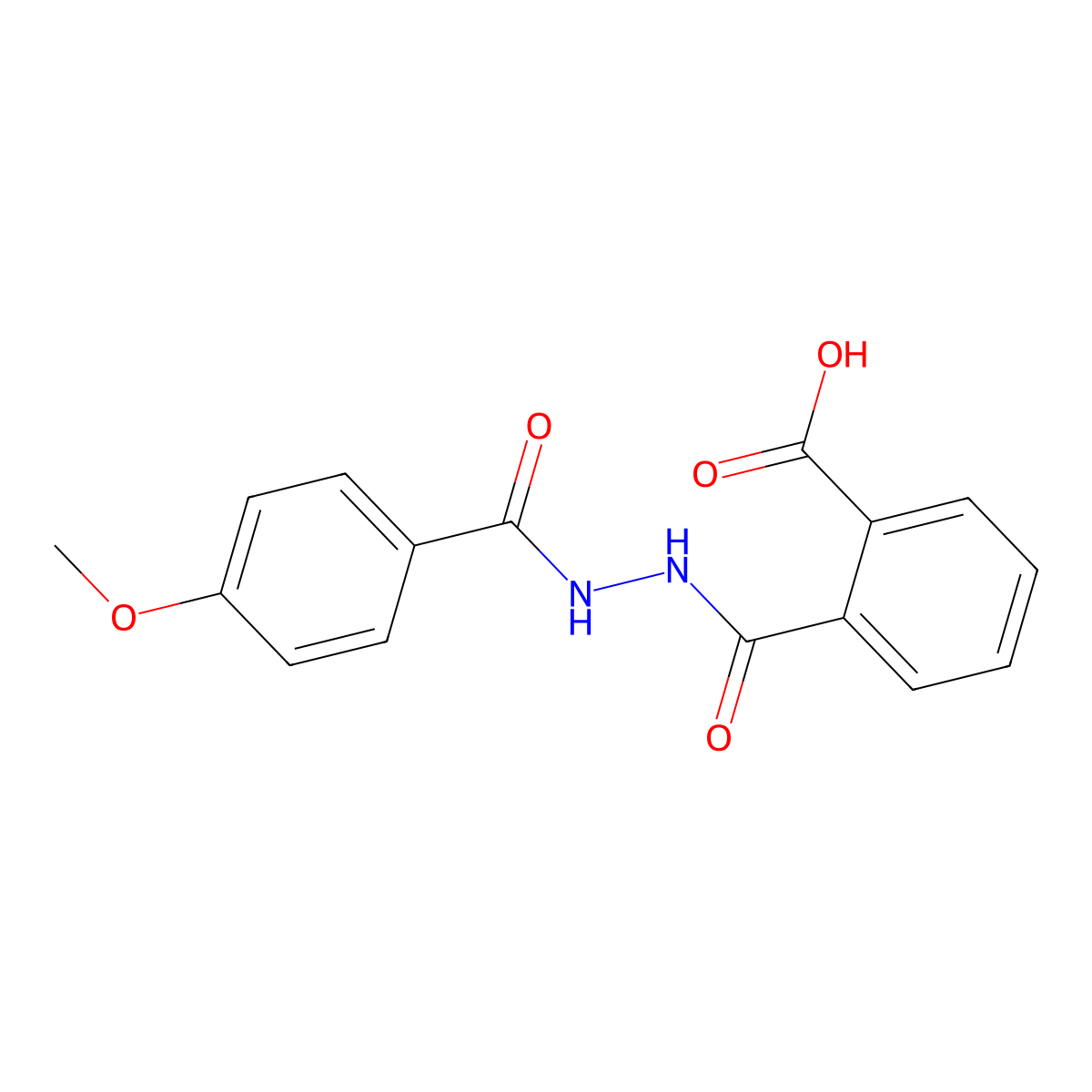 2-{[2-(4-Methoxybenzoyl)hydrazino]carbonyl}benzoic acid molecular structure, CAS 118071-18-4
