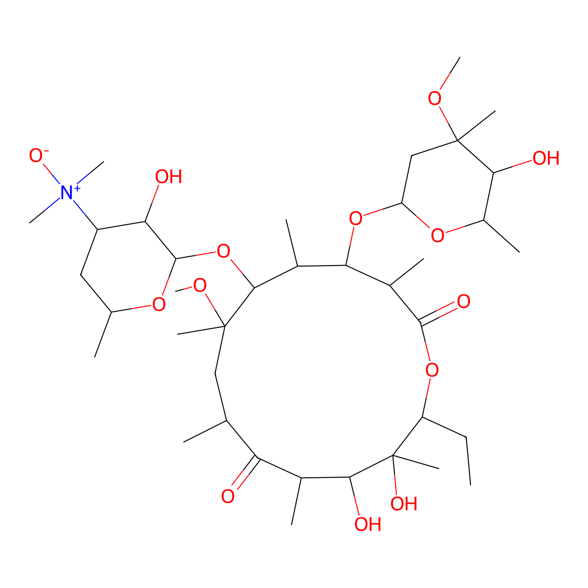 Clarithromycin N-oxide molecular structure, CAS 118074-07-0