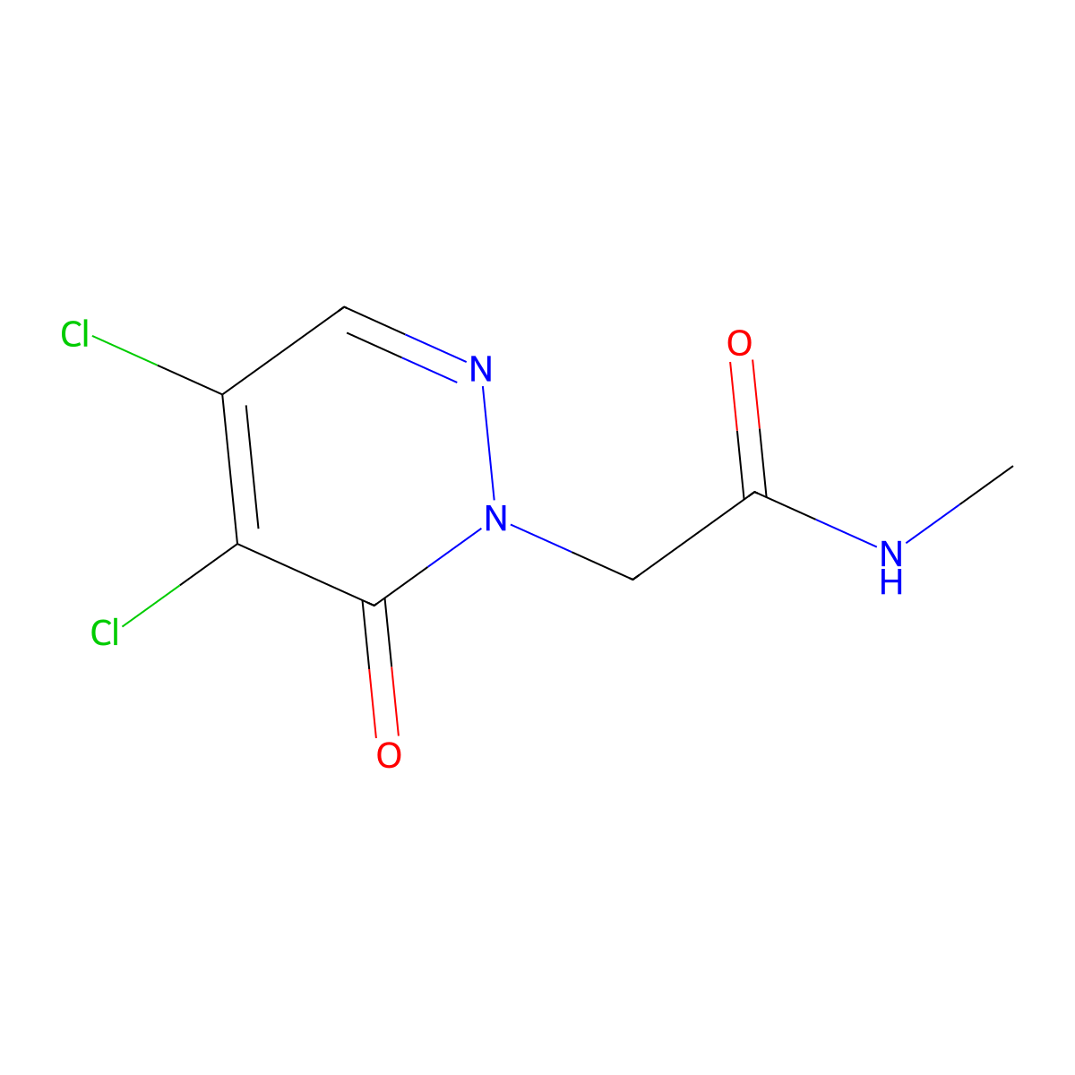2-(4,5-Dichloro-6-oxopyridazin-1(6H)-yl)-N-methylacetamide molecular structure, CAS 1180744-27-7
