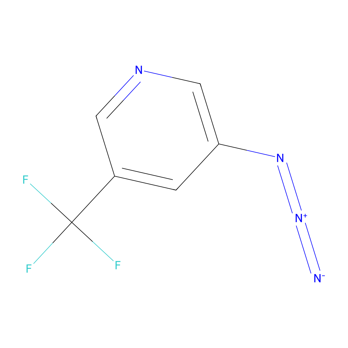 3-Azido-5-(trifluoromethyl)pyridine molecular structure, CAS 118078-63-0