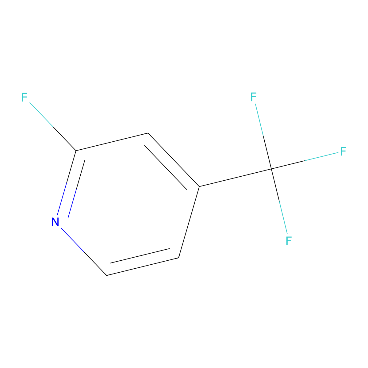 2-Fluoro-4-(trifluoromethyl)pyridine molecular structure, CAS 118078-66-3