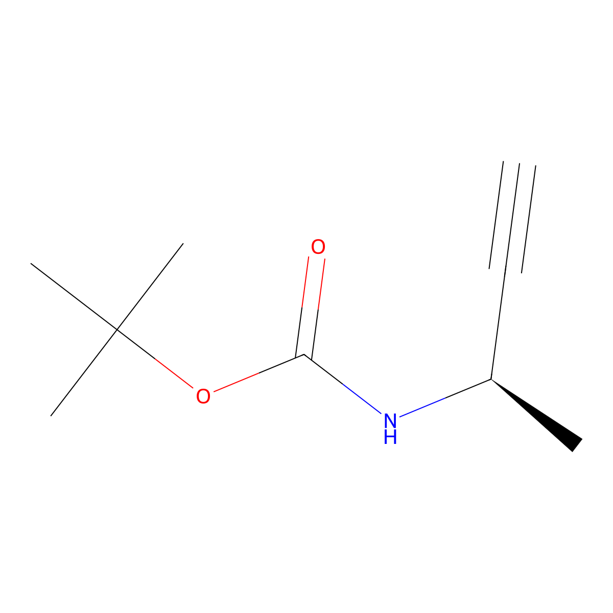 (R)-tert-Butyl but-3-yn-2-ylcarbamate molecular structure, CAS 118080-82-3