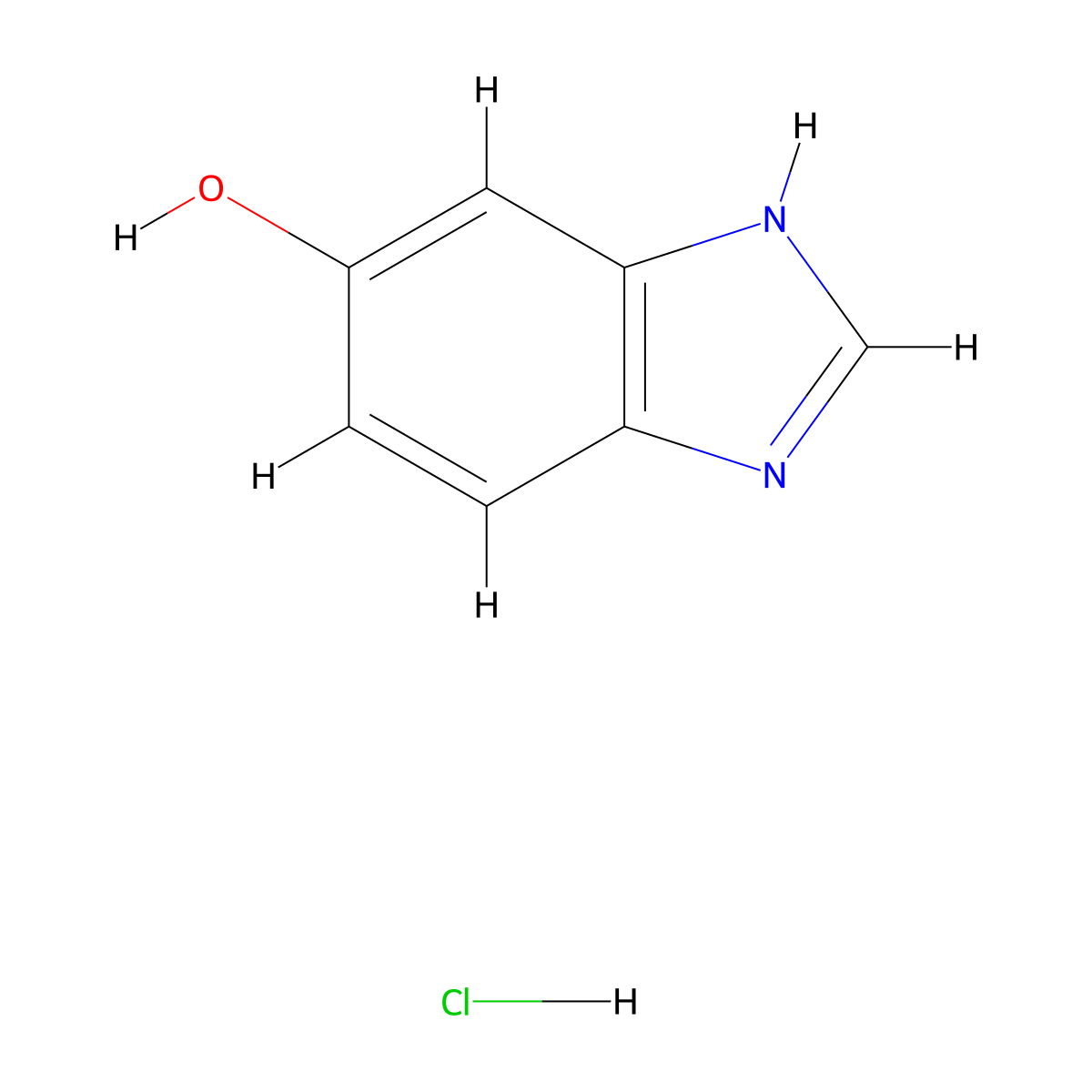 1H-1,3-benzodiazol-5-ol hydrochloride molecular structure, CAS 118081-20-2