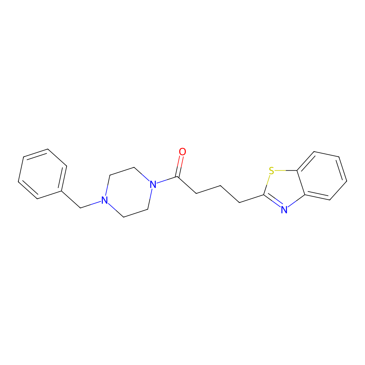 4-(1,3-Benzothiazol-2-yl)-1-(4-benzylpiperazin-1-yl)butan-1-one molecular structure, CAS 1180850-95-6