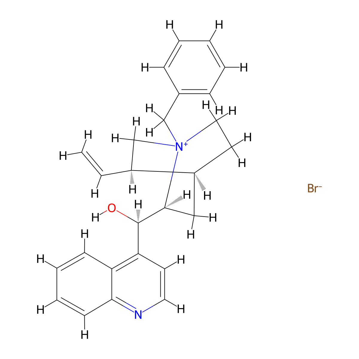 N-Benzylcinchonidinium bromide molecular structure, CAS 118089-84-2