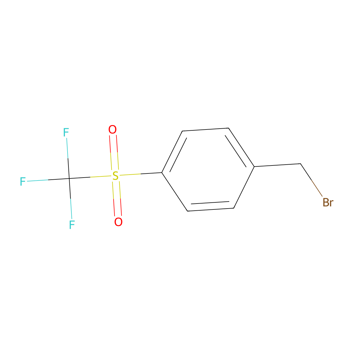 1-(broMoMethyl)-4-((trifluoroMethyl)sulfonyl)benzene molecular structure, CAS 118089-89-7