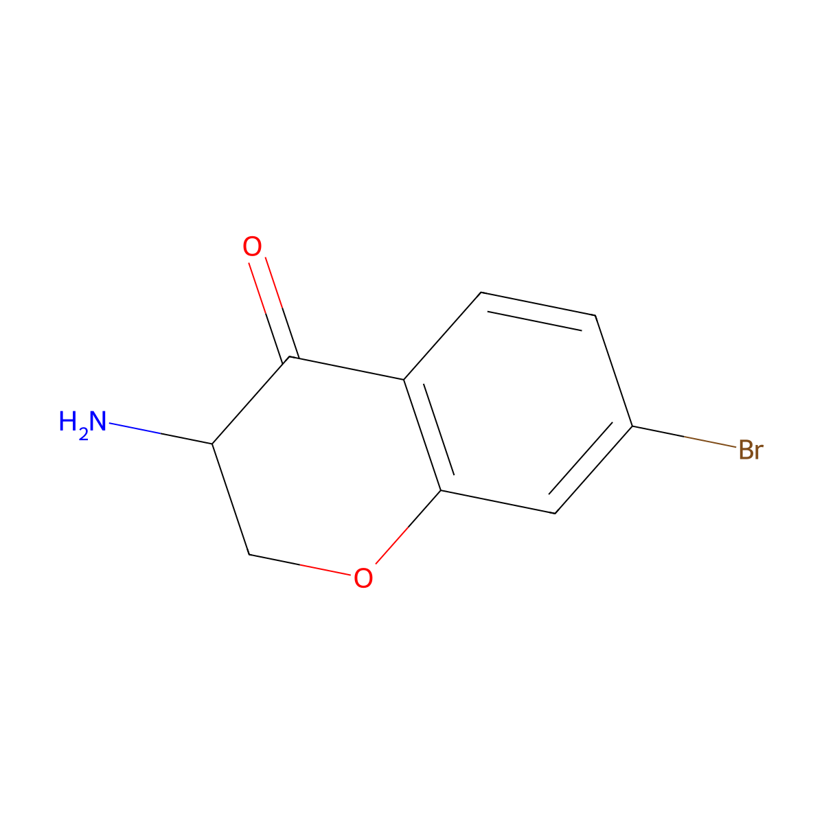 3-Amino-7-bromochroman-4-one molecular structure, CAS 1180916-24-8