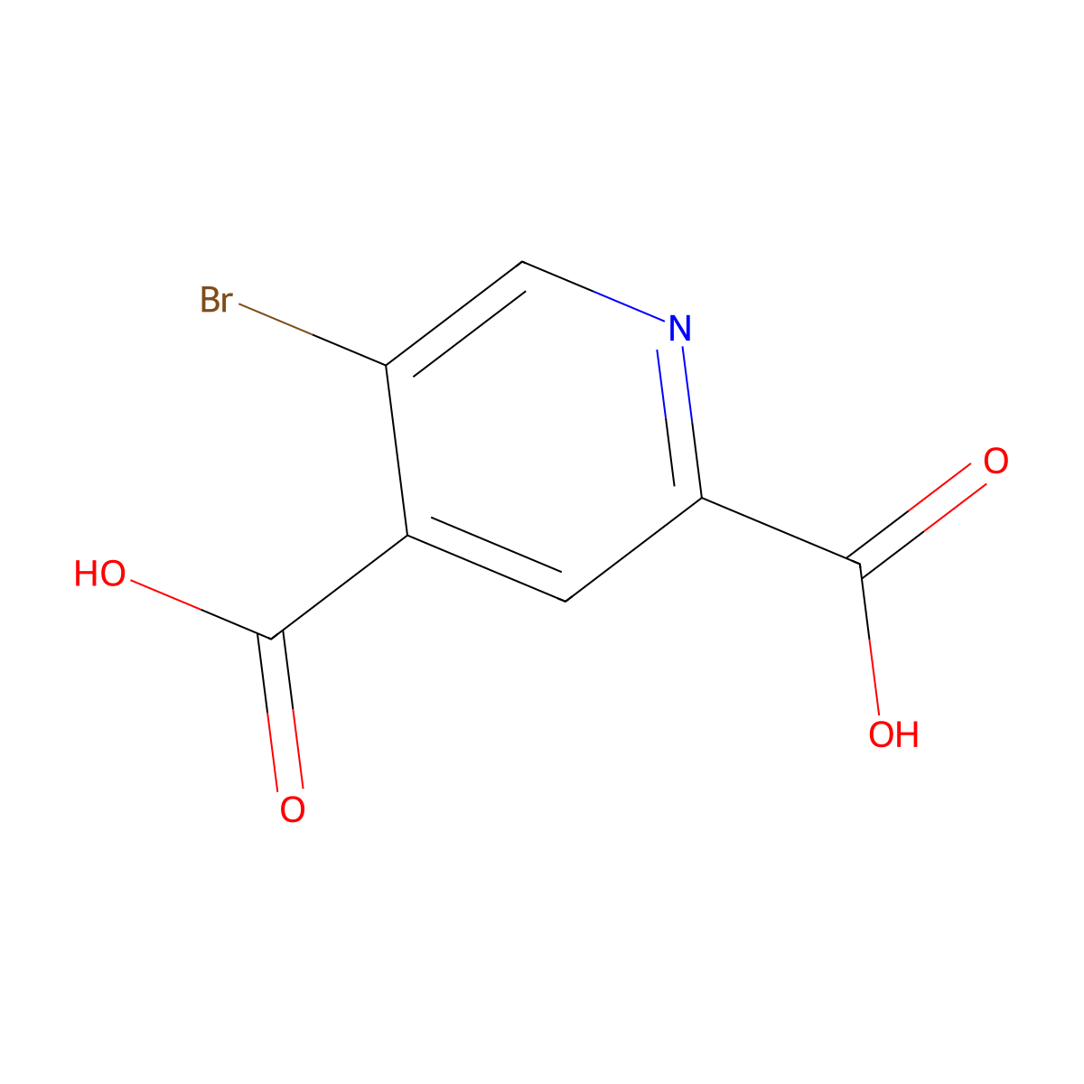 5-Bromopyridine-2,4-dicarboxylic acid molecular structure, CAS 118092-07-2