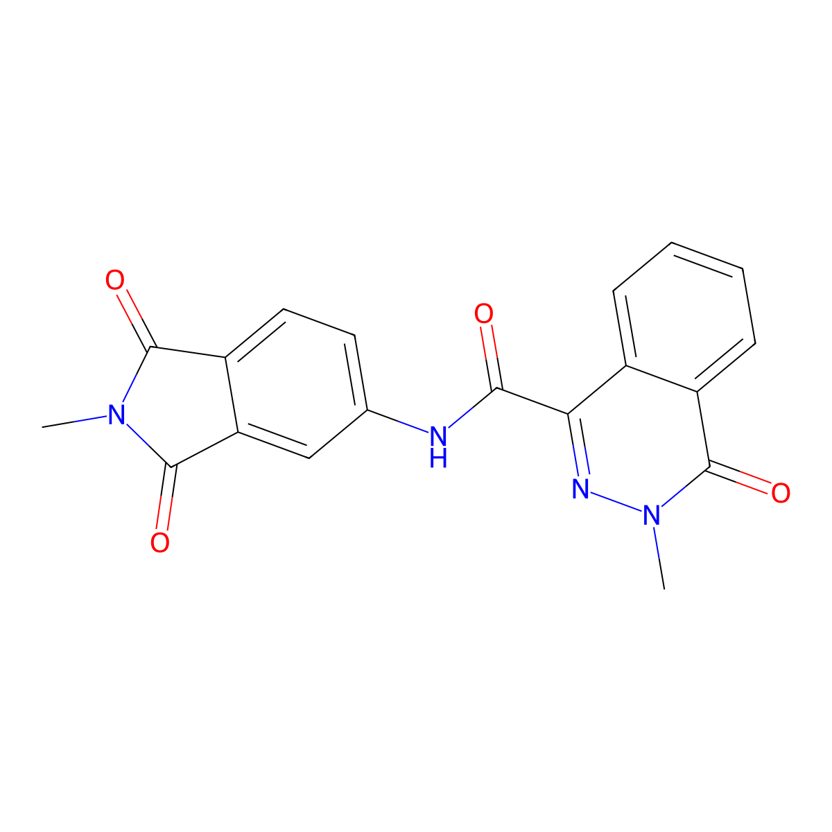 3-methyl-N-(2-methyl-1,3-dioxo-2,3-dihydro-1H-isoindol-5-yl)-4-oxo-3,4-dihydrophthalazine-1-carboxamide molecular structure, CAS 1180943-16-1