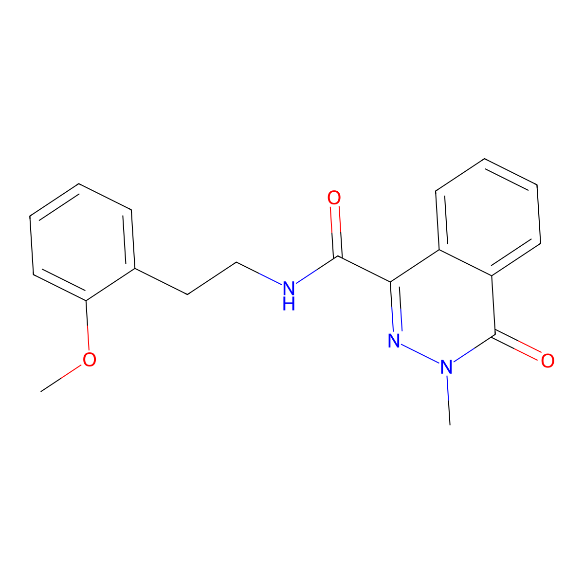 N-(2-methoxyphenethyl)-3-methyl-4-oxo-3,4-dihydro-1-phthalazinecarboxamide molecular structure, CAS 1181033-08-8