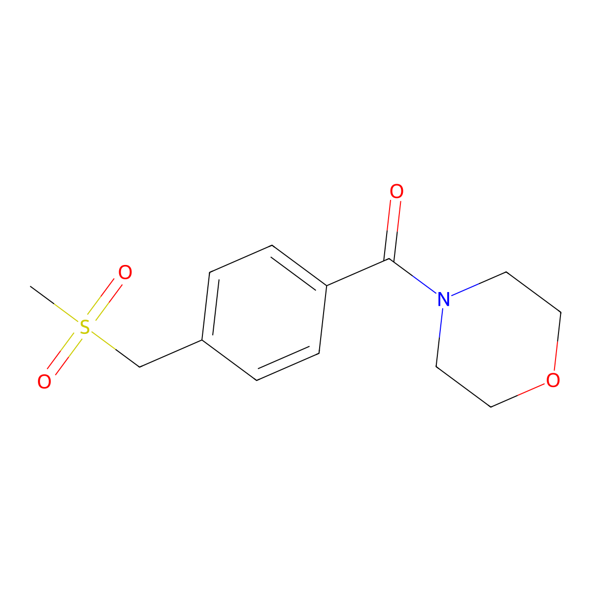 4-[4-(Methanesulfonylmethyl)benzoyl]morpholine molecular structure, CAS 1181033-34-0