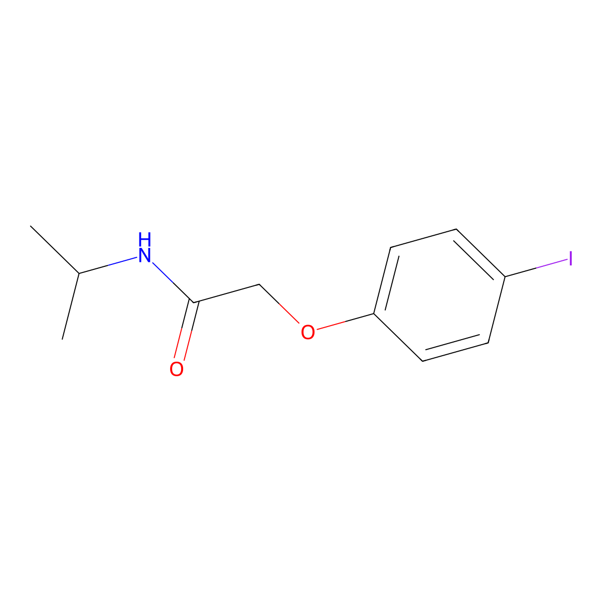 2-(4-Iodophenoxy)-N-(propan-2-yl)acetamide molecular structure, CAS 1181039-50-8