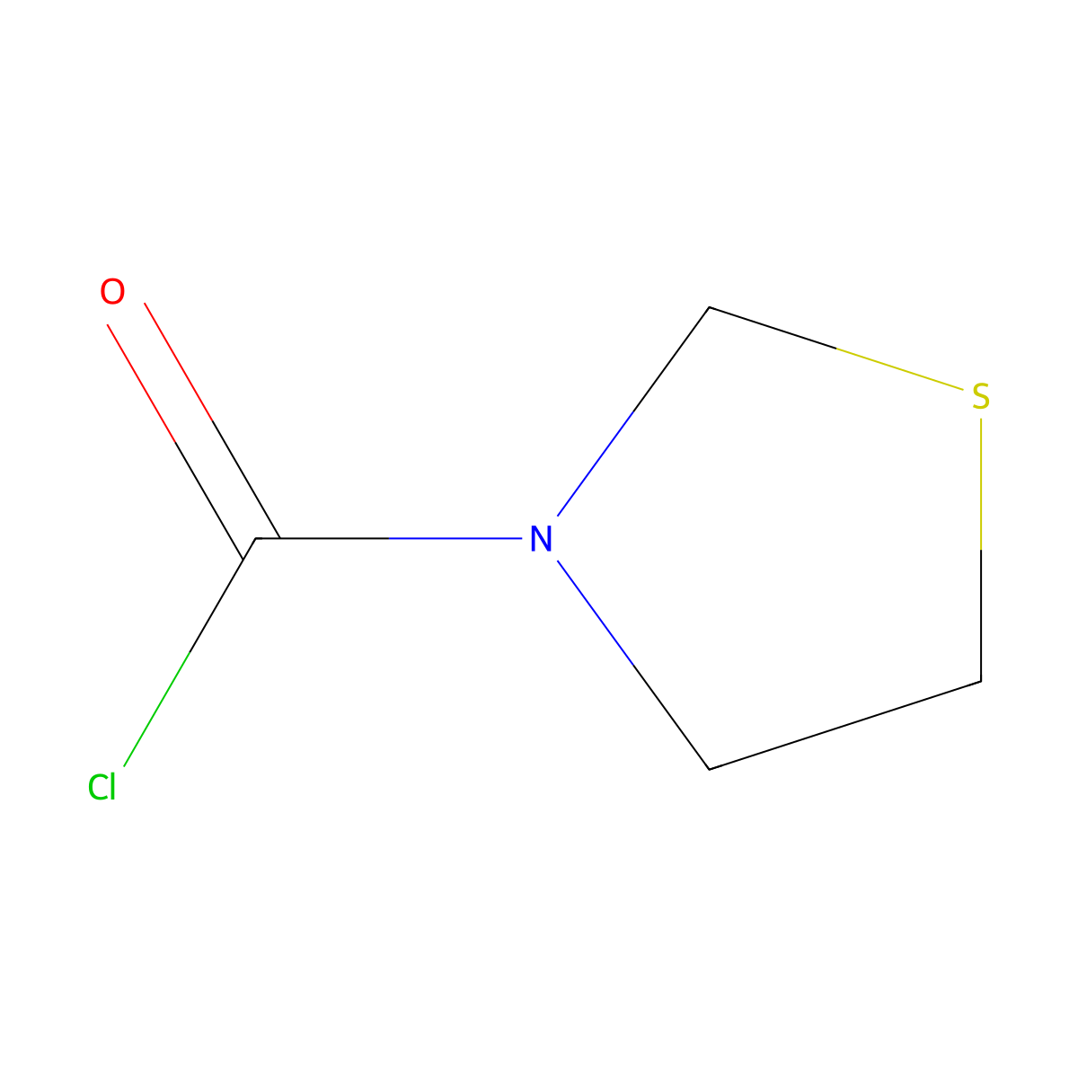 1,3-Thiazolidine-3-carbonyl chloride molecular structure, CAS 1181083-24-8
