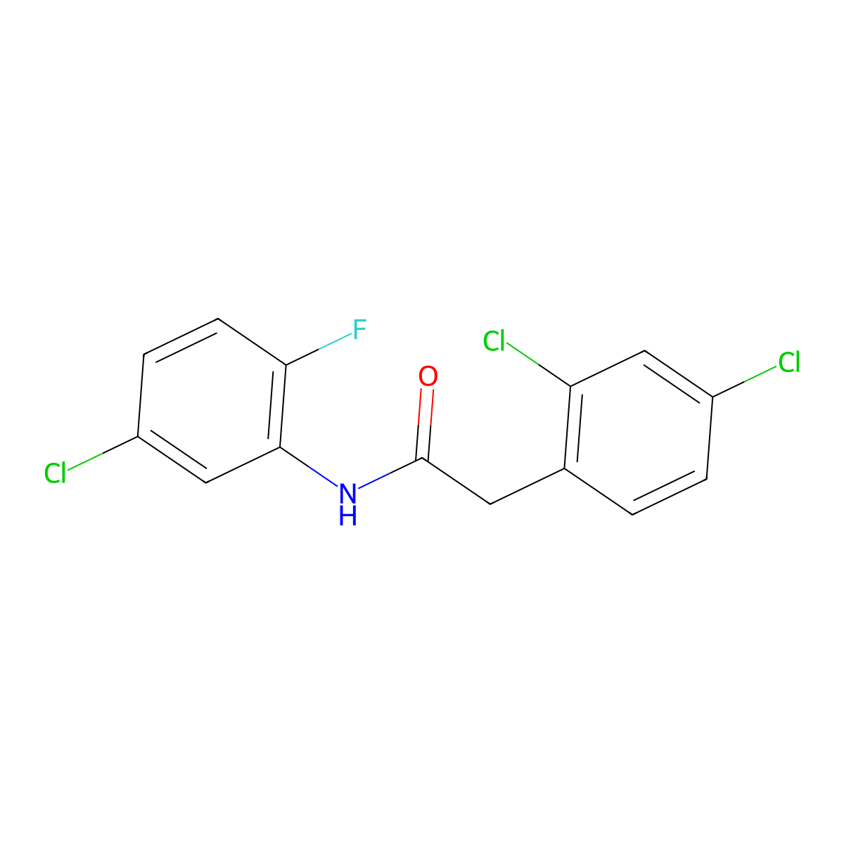 2,4-Dichloro-N-(5-chloro-2-fluorophenyl)benzeneacetamide molecular structure, CAS 1181098-59-8