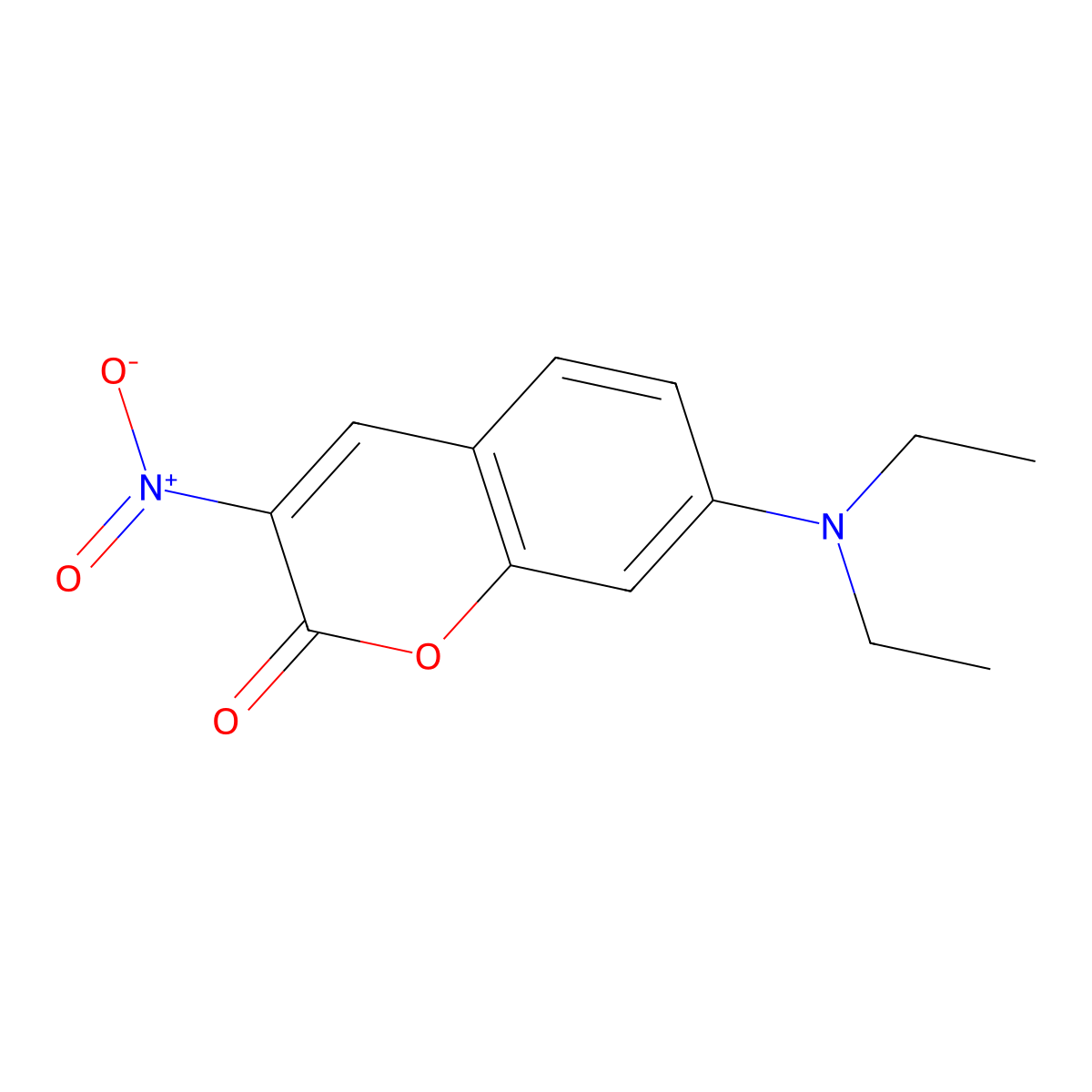7-(diethylamino)-3-nitro-2H-chromen-2-one molecular structure, CAS 118116-71-5