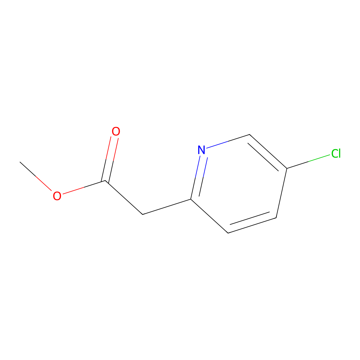 Methyl 2-(5-chloropyridin-2-YL)acetate molecular structure, CAS 1181210-76-3