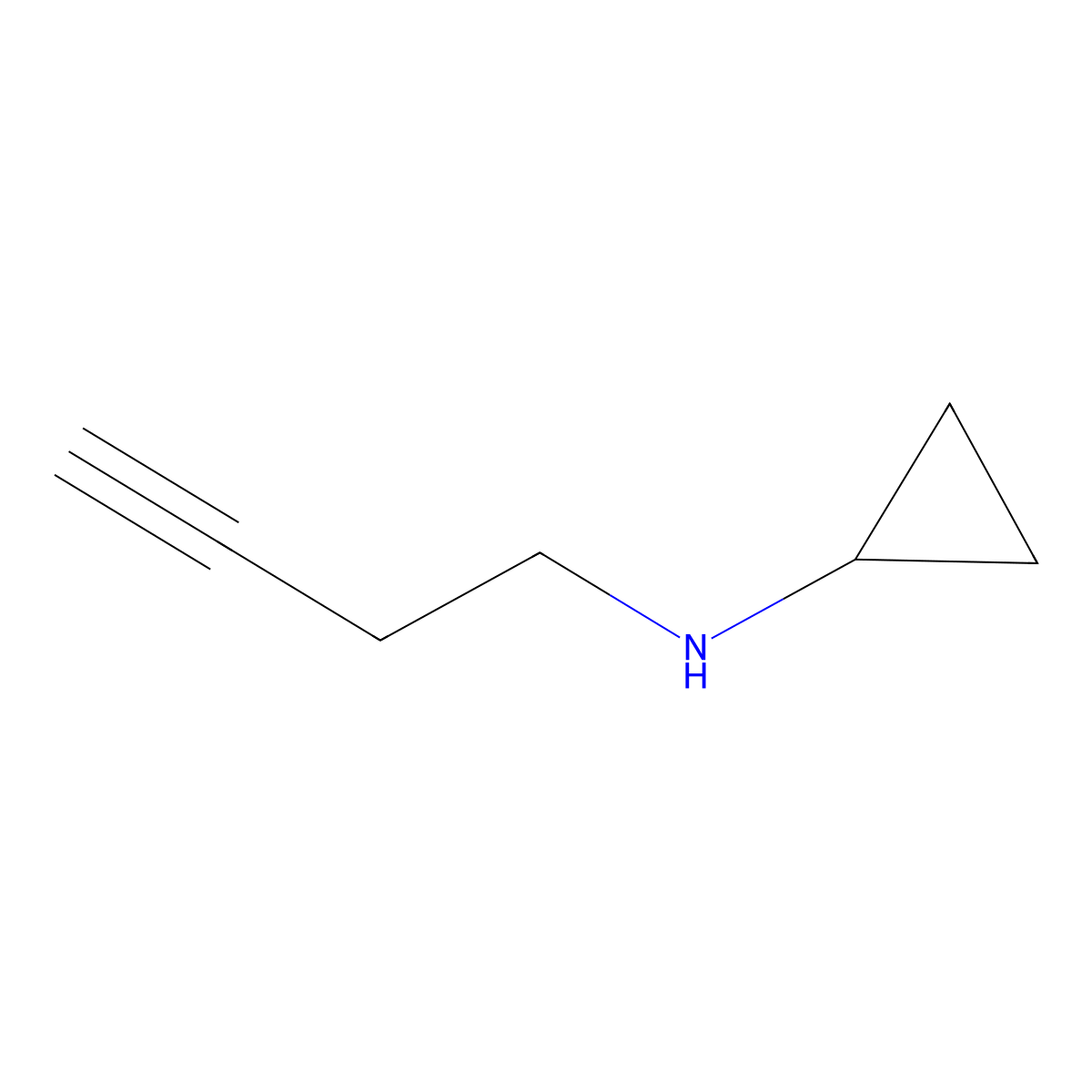 N-(but-3-yn-1-yl)cyclopropanamine molecular structure, CAS 1181225-90-0