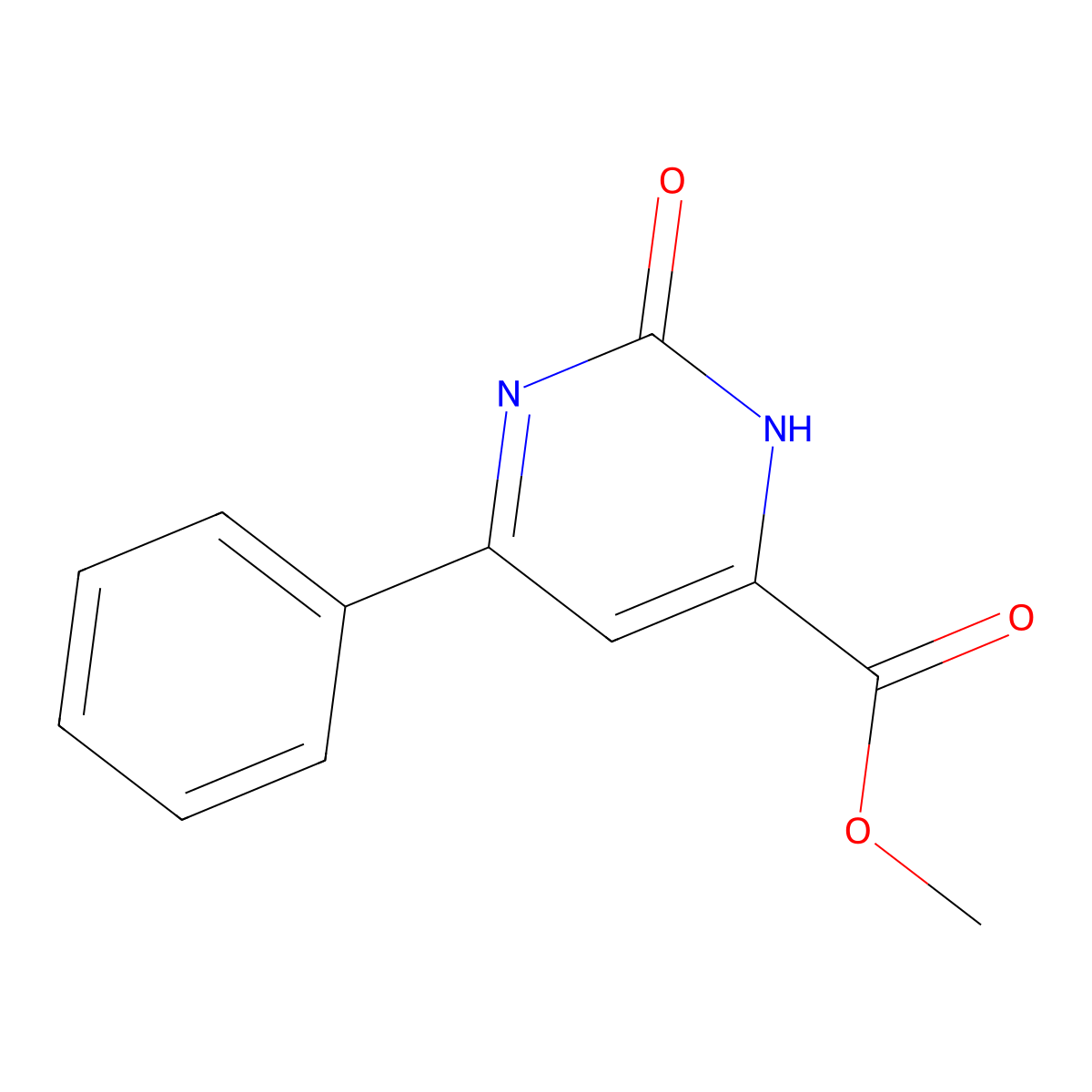 Methyl 2-hydroxy-6-phenylpyrimidine-4-carboxylate molecular structure, CAS 1181234-85-4