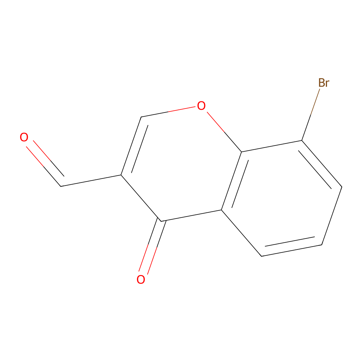 8-Bromo-4-oxo-4H-1-benzopyran-3-carboxaldehyde molecular structure, CAS 1181234-92-3