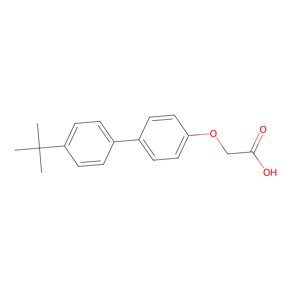 2-[4-(4-Tert-butylphenyl)phenoxy]aceticacid molecular structure, CAS 1181237-40-0