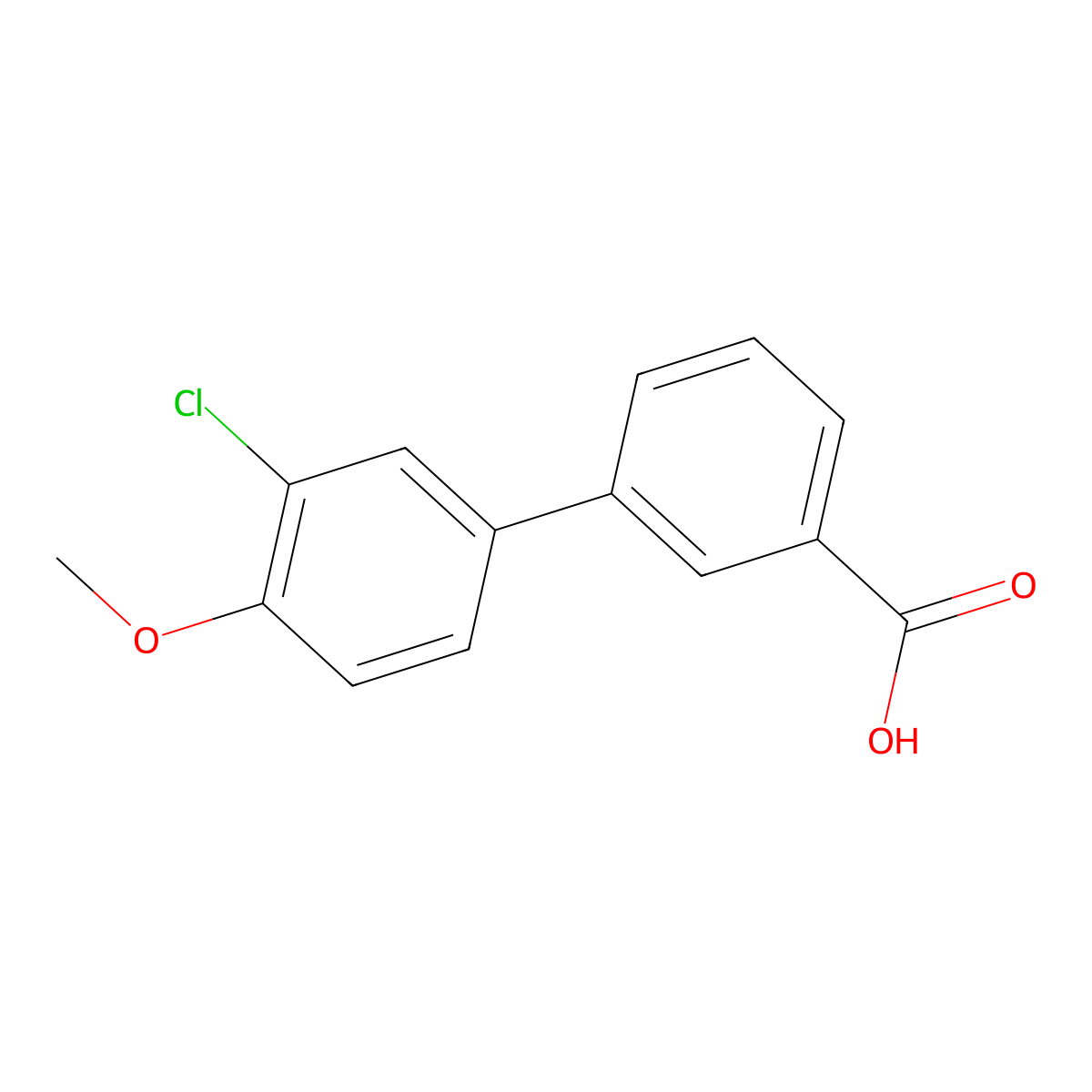 3'-Chloro-4'-methoxybiphenyl-3-carboxylic acid molecular structure, CAS 1181237-76-2