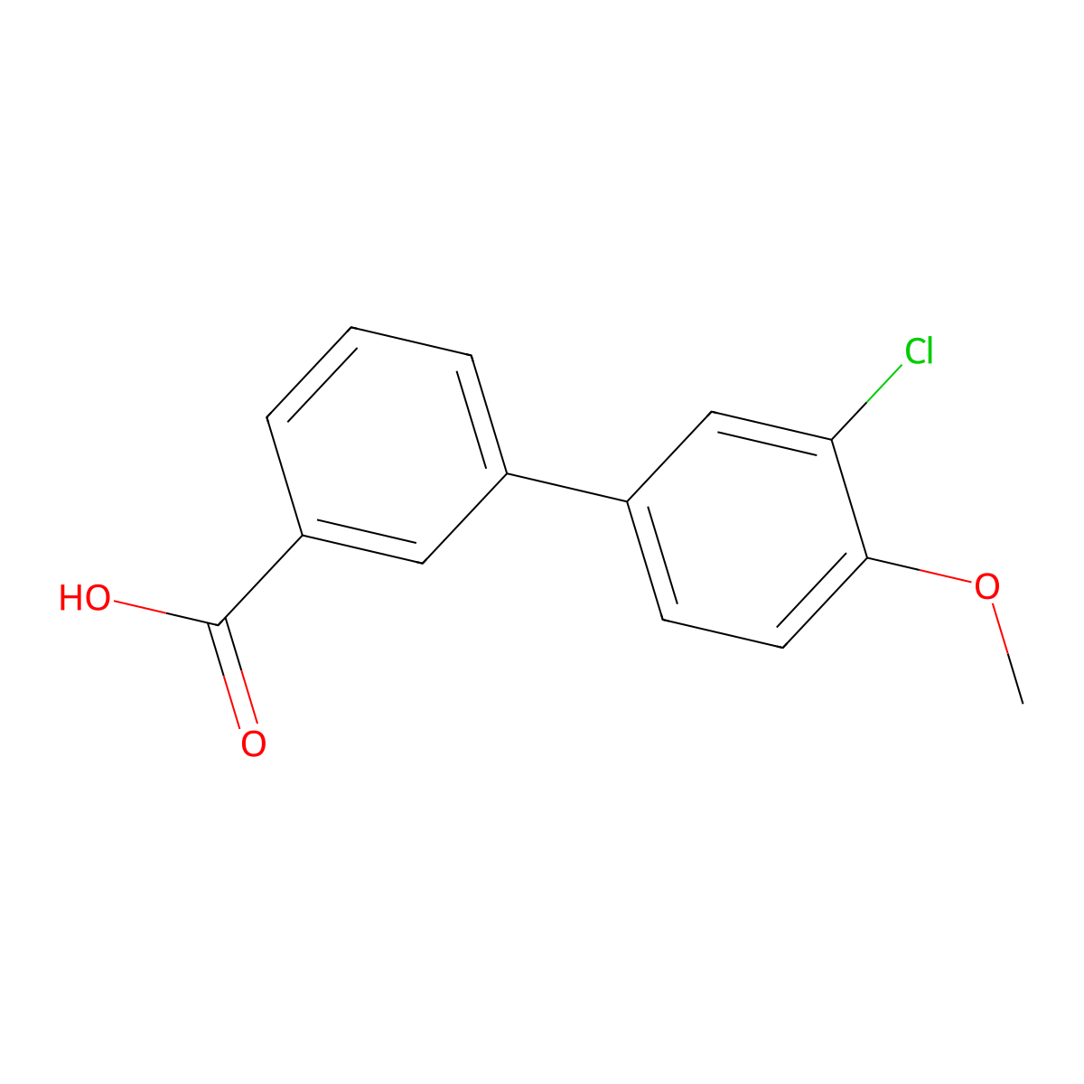 3'-Chloro-4'-methoxybiphenyl-3-carboxylic acid molecular structure, CAS 1181237-76-2